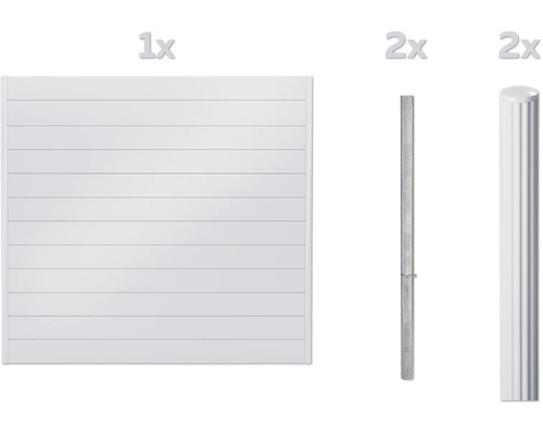 Zaunelement mit Zaunpfosten für den Garten