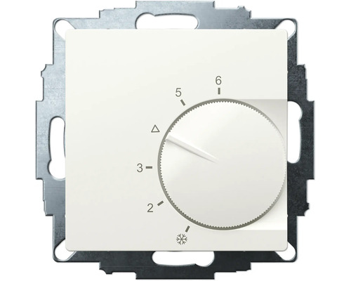 EBERLE Raumthermostat UTE 1003-RAL9010-G-55 Unterputz weiß 191810354502 Raumtemperaturregler mit Drehknopf und Temperaturskala