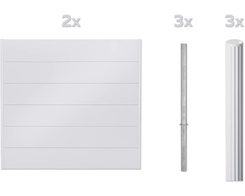 Zaunelement und Zaunpfosten für den Garten