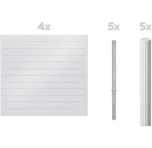 Einzelelementzaun und Zaunpfosten aus Metall