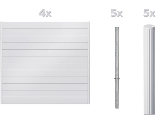 Einzelelementzaun und Zaunpfosten aus Metall