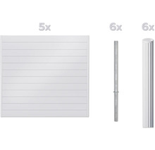 Sichtschutzzaun mit Metallpfosten