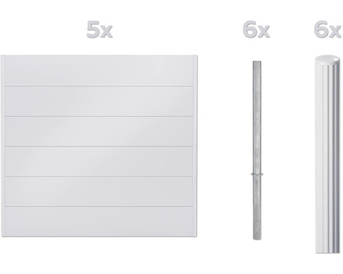 Sichtschutzelement mit Pfosten zur Gartengestaltung