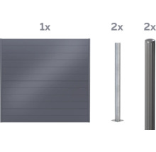 Zaunelement mit zwei Pfosten für den Garten