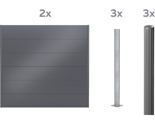 Zaunfeld mit Zaunpfosten