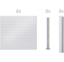 Zaunelement und Zaunpfosten für den Garten