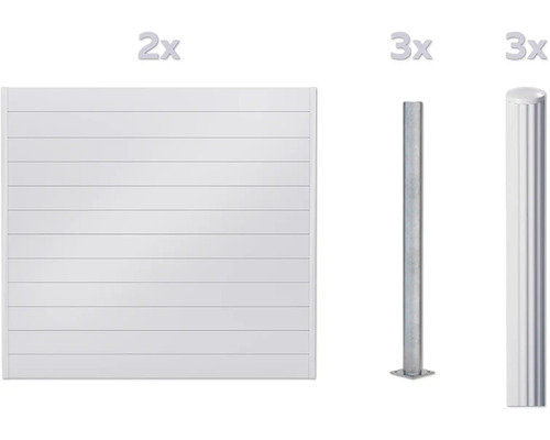 Zaunelement und Zaunpfosten für den Garten