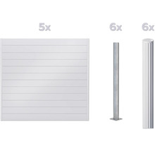 Zaunelement mit Zaunpfosten für den Garten