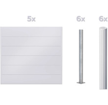 Gartenzaun-Set mit Zaunelementen und Pfosten