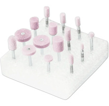 Schleifstift-Set in verschiedenen Formen mit Metallschaft
