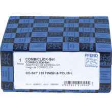 Pferd COMBICLICK-Set CC-SET 125 Finish und Polish in einer Kartonverpackung mit Pferd Logo.