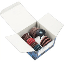Schleifscheiben Set in geöffneter Verpackung