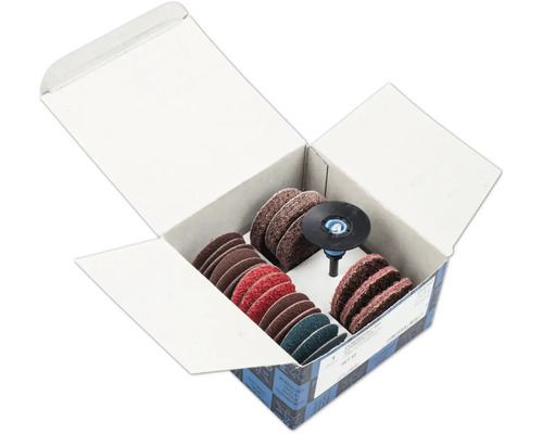 Schleifscheiben Set in geöffneter Verpackung