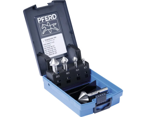 Pferd Kegelsenker Set HSSE 5-teilig im geöffneten Koffer