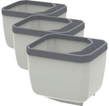 Drei Kräutertöpfe für den Innenbereich