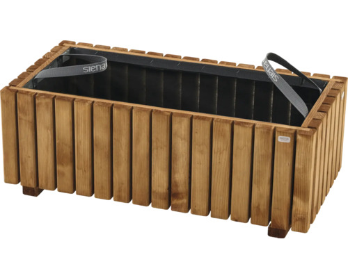 Holzblumenkasten mit Pflanzfolie und Tragegurten