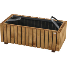 Holzblumenkasten mit Pflanzfolie und Tragegurten