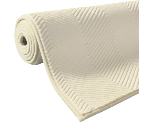 Gerollter Teppich mit Zickzackmuster