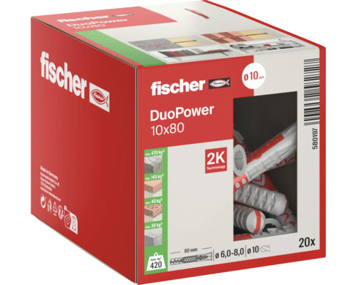 Fischer DuoPower Dübel 10x80, 20er-Packung