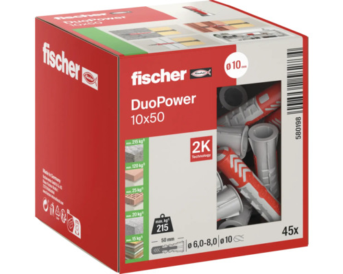 Fischer Dübel DuoPower 10x50 in einer Verpackung