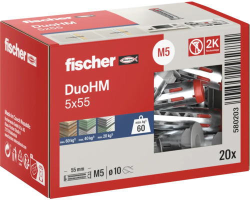 Fischer DuoHM 5x55 Dübel, 20er-Packung
