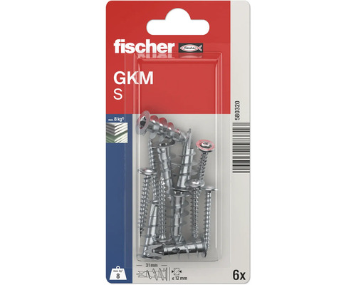 Fischer GKM S Gipskartondübel, 6er-Packung