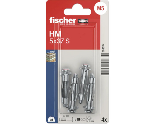 Fischer HM 5x37 S Hohlraumdübel, 4er-Pack