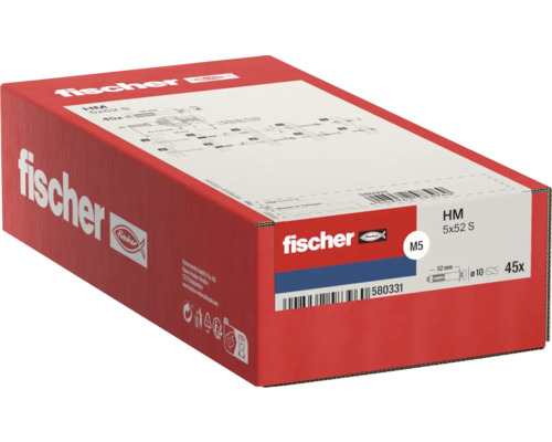 Fischer HM 5x52 S Metalldübel, 45er Pack