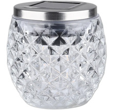 Solarlaterne mit strukturiertem Glas