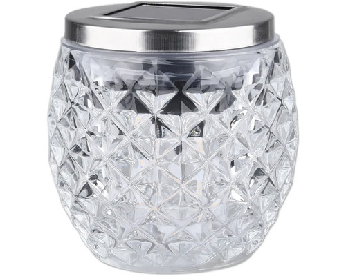 Solarlaterne mit strukturiertem Glas