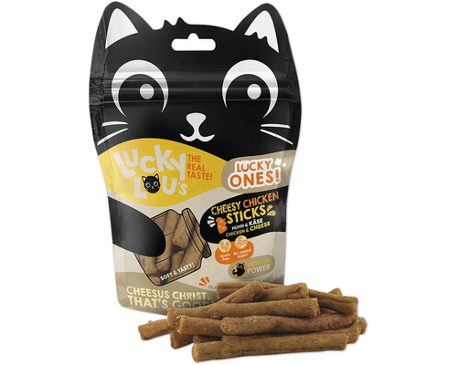Lucky Lou's Cheesy Chicken Sticks Katzensnack-Packung