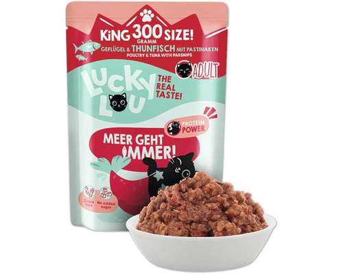 Lucky Lou Katzenfutter Geflügel und Thunfisch mit Pastinaken 300 Gramm