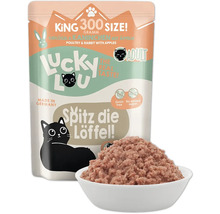 Lucky Lou Adult Katzennahrung Geflügel und Kaninchen mit Äpfeln, 300 Gramm