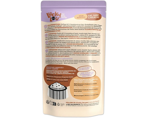 Informationen zu Lucky Lou Katzenfutter mit Geflügel und Fisch