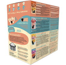 Lucky Lou Adult Katzenfutter, 6 x 125 Gramm, mit vier Sorten