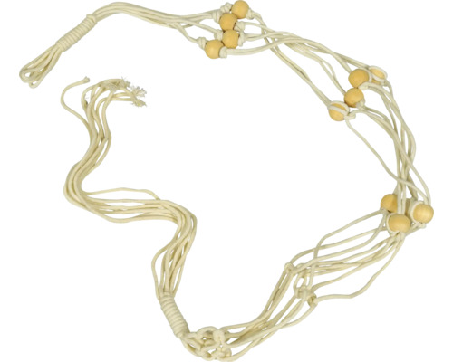 Pflanzenampel aus Seil mit Holzperlen