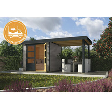 Modernes Gartenhaus mit Anbau und Expresslieferung