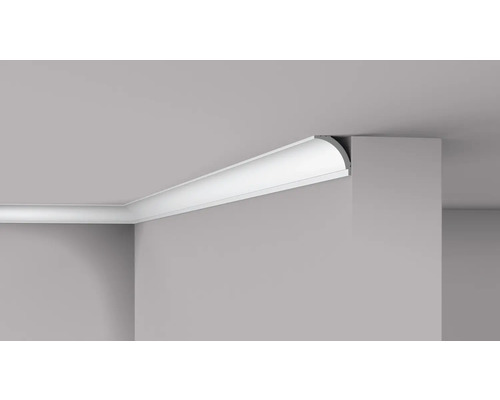 Eckansicht einer Decke mit Zierleisten