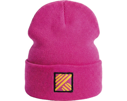 Gestrickte Mütze mit Logo-Patch