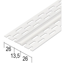 Kunststoff-Abschlussprofil mit Maßangaben