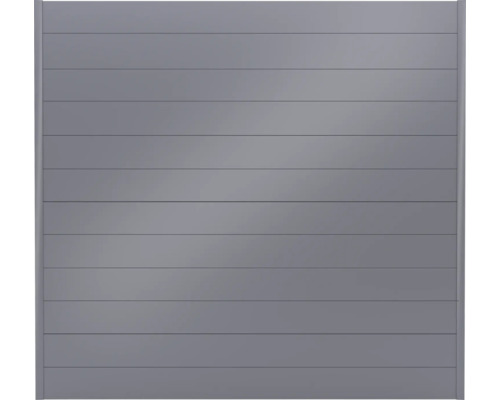 Sichtschutzelement aus Aluminium mit horizontalen Lamellen