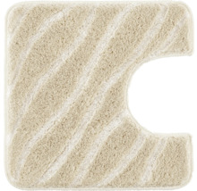 Beige WC-Vorleger mit diagonalem Streifenmuster