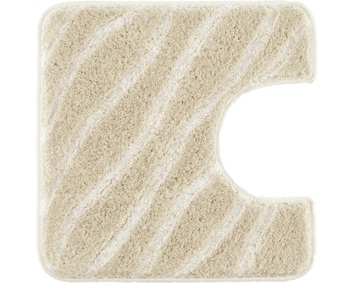 Beige WC-Vorleger mit diagonalem Streifenmuster