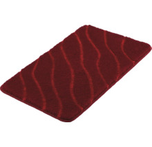 Roter Badteppich mit gewelltem Muster