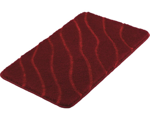 Roter Badteppich mit gewelltem Muster