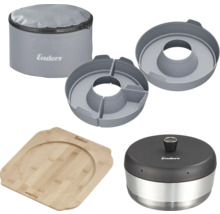Enders Aurora Grill Zubehör Set mit Tragetasche, Ablageschale, Schneidebrett und Deckel