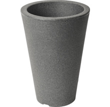 Grauer Blumentopf aus Kunststoff