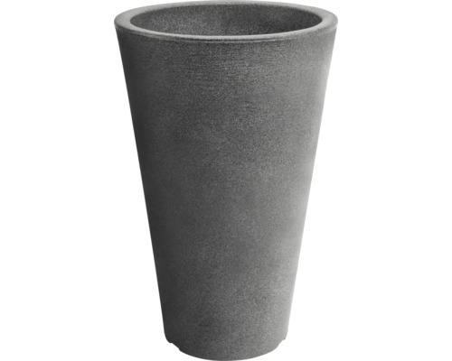 Grauer Pflanzkübel in konischer Form