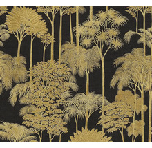 Tapete mit goldenem Palmen- und Baummuster