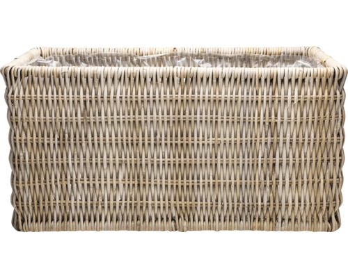 Geflochtener Pflanzkasten mit Kunststoffeinsatz